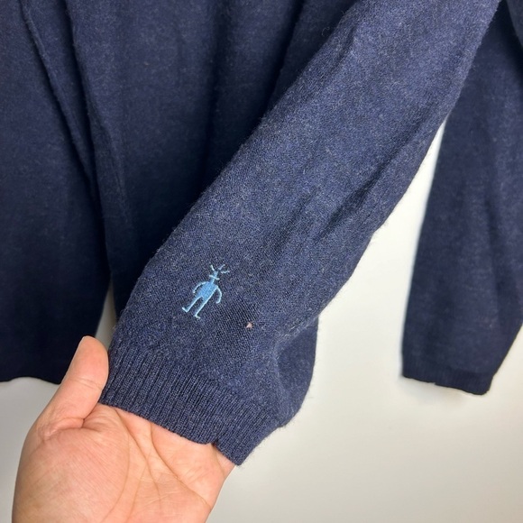 Smartwool Navy Blue 100% Merino Wool Sweatshirt Zip Men’s Size S minimalist - Picture 3 of 14